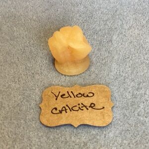 FINAL SALE PRICE Yellow Calcite Closed Fisted Trump Sculpture